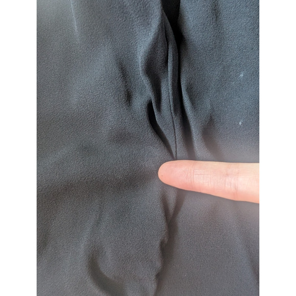 Defect Tory Burch EMBROIDERED WRAP Midi DRESS Sz 2 Golden Sequins Black #2A458 - Picture 12 of 15